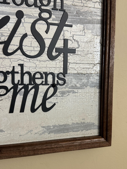 I Can Do All Things Through Christ, Christian Wall Art Sign
