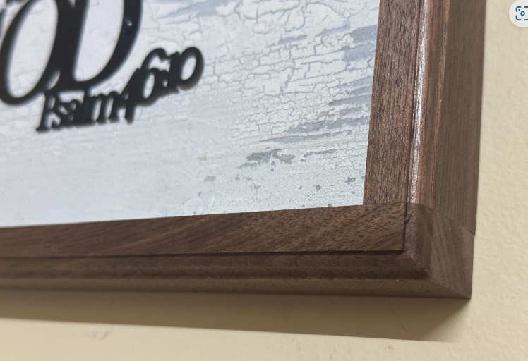 Psalm 46:10 Be Still God Scripture Wall Art, Black Walnut Framed Sign