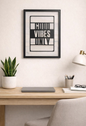 Good Vibes Only Metal Wall Art | Rustic Barn Wood Sign | Entryway & Home Office Decor