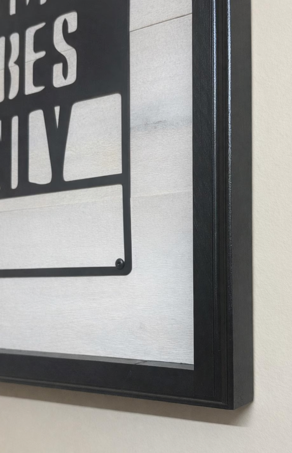 Good Vibes Only Metal Wall Art | Rustic Barn Wood Sign | Entryway & Home Office Decor