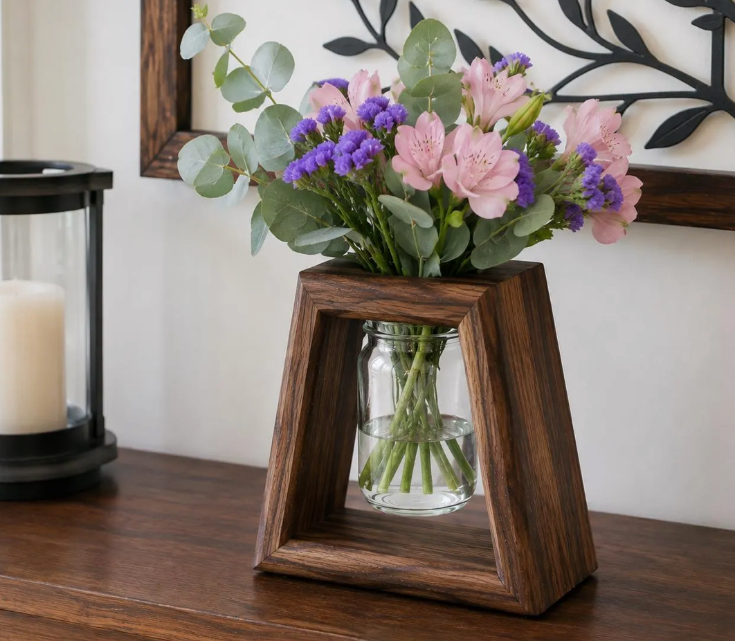 Handcrafted English Walnut Vase