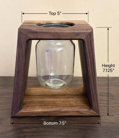 Handcrafted English Walnut Vase