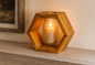 Handmade Canary Wood Hexagon Mason Jar Vase