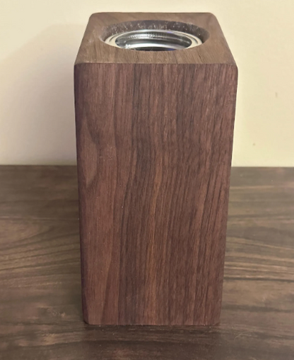 Handcrafted Black Walnut Mason Jar Vase