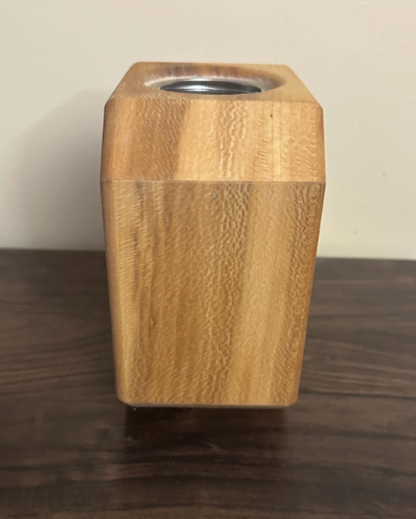 Quarter Sawn Sycamore Wooden Vase with Mason Jar