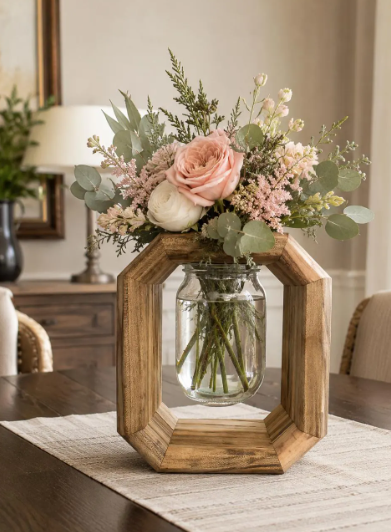 Handmade Spalted Maple Mason Jar Vase