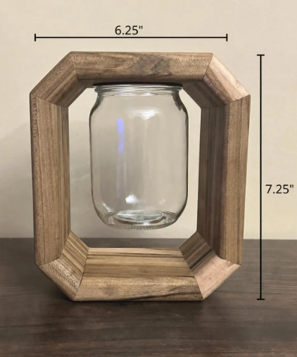 Handmade Spalted Maple Mason Jar Vase