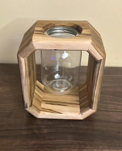 Handmade Spalted Maple Mason Jar Vase