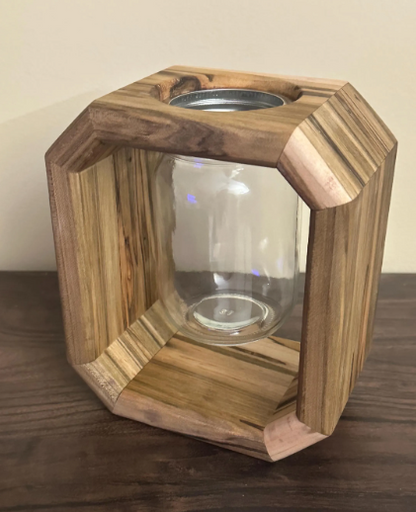 Handmade Spalted Maple Mason Jar Vase